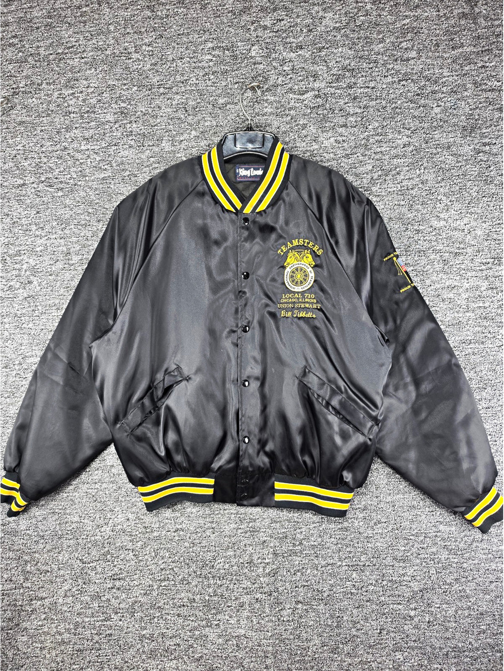 King Louie Teamsters Local 710 Chicago Illinois Satin Jacket XL